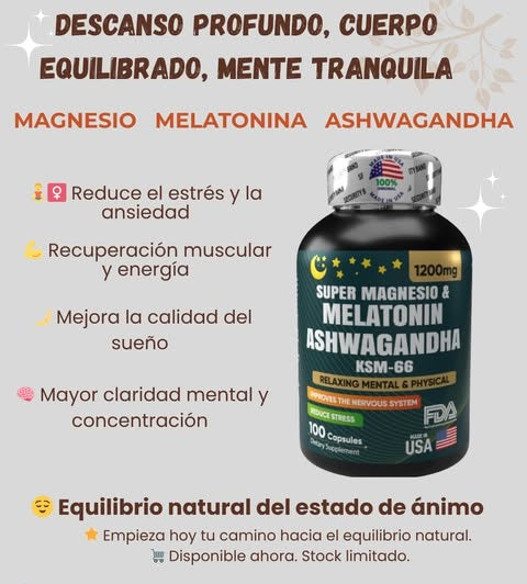 “SUPER ASHWAGANDHA – Energía, Equilibrio y Bienestar en Cada Cápsula”