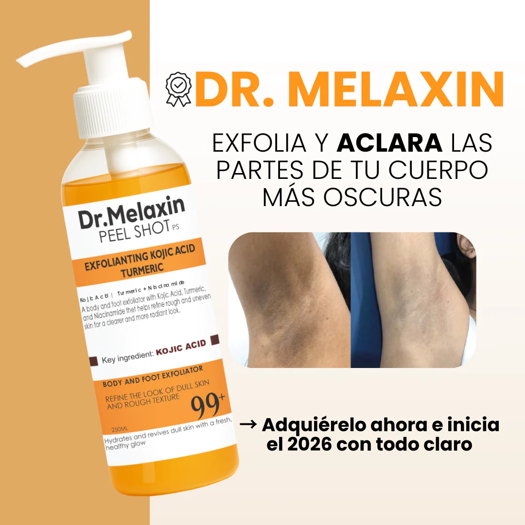 DR. MELAXIN PEEL SHOT™ - Para Aclarear Partes Oscuras - Fórmula Cúrcuma