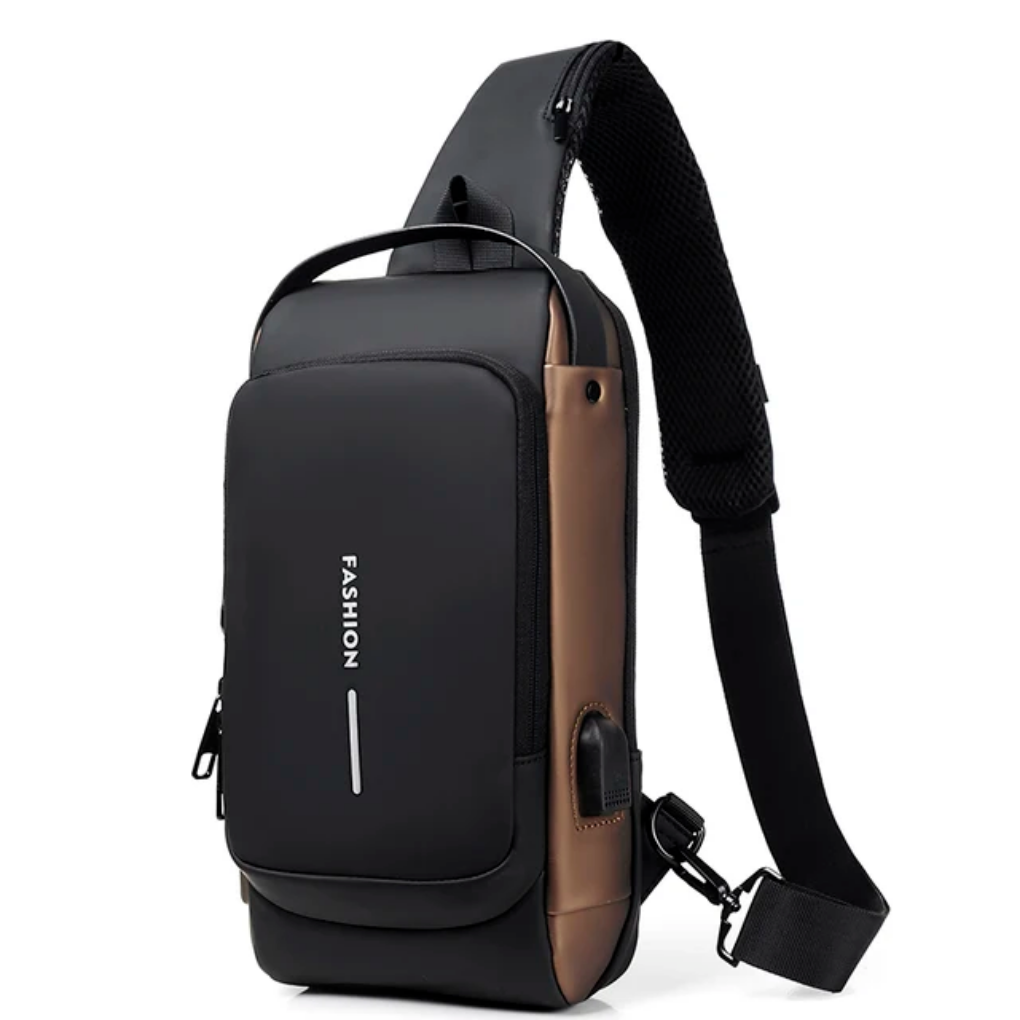 Bolso Bandolera USB Antirrobo y Impermeable