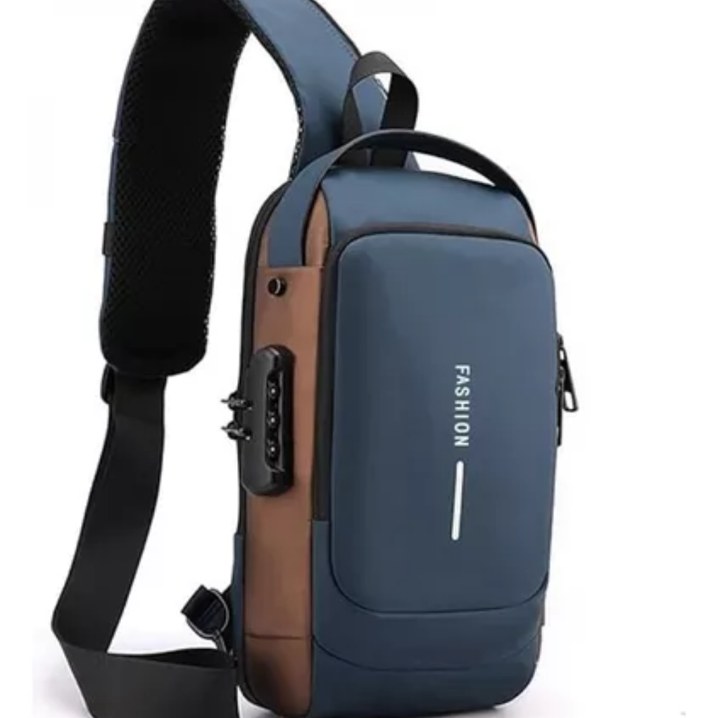 Bolso Bandolera USB Antirrobo y Impermeable