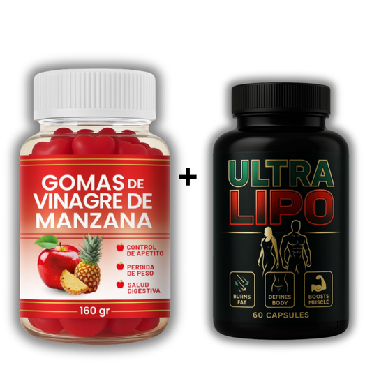 🔥 ¡Adelgaza Más Rápido con el Combo Poderoso! CAPS ULTRA LIPO + GOMITAS DE VINAGRE DE MANZANA
